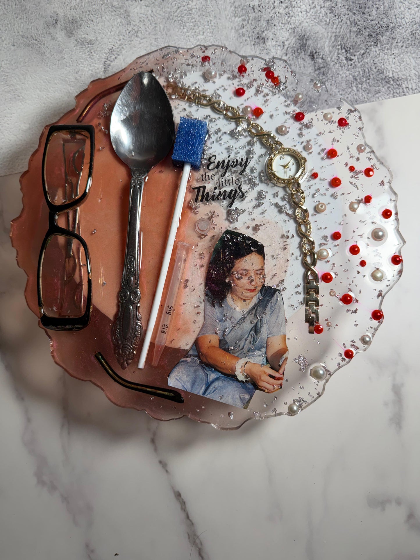 Personalized Photo Resin Tray Gift for Mom
