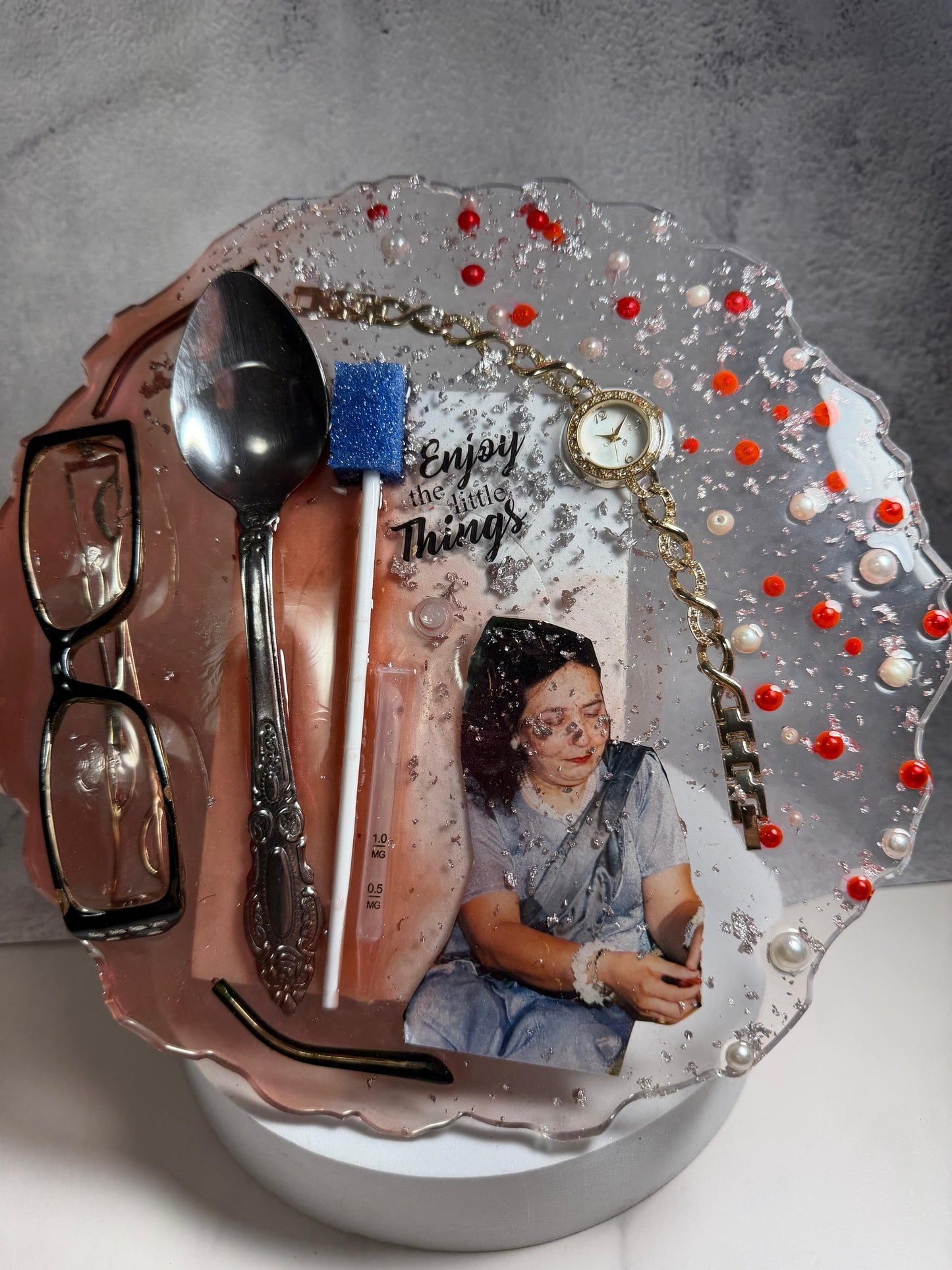 Personalized Photo Resin Tray Gift for Mom