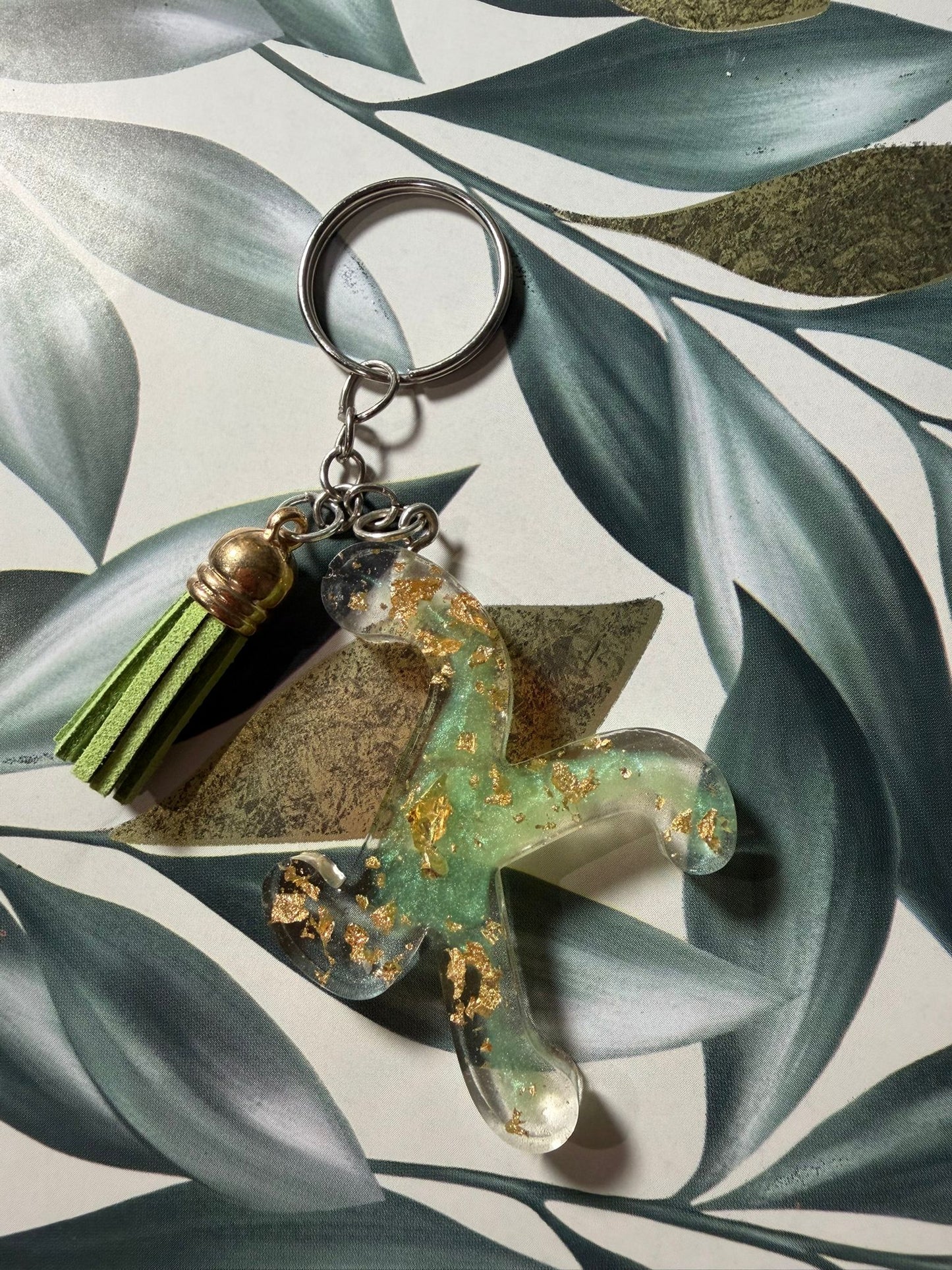 Personalized Letter Keychain A-Z Initial Charm - Custom Alphabet Bag Accessory with Tassel for Purse, Backpack & Keys