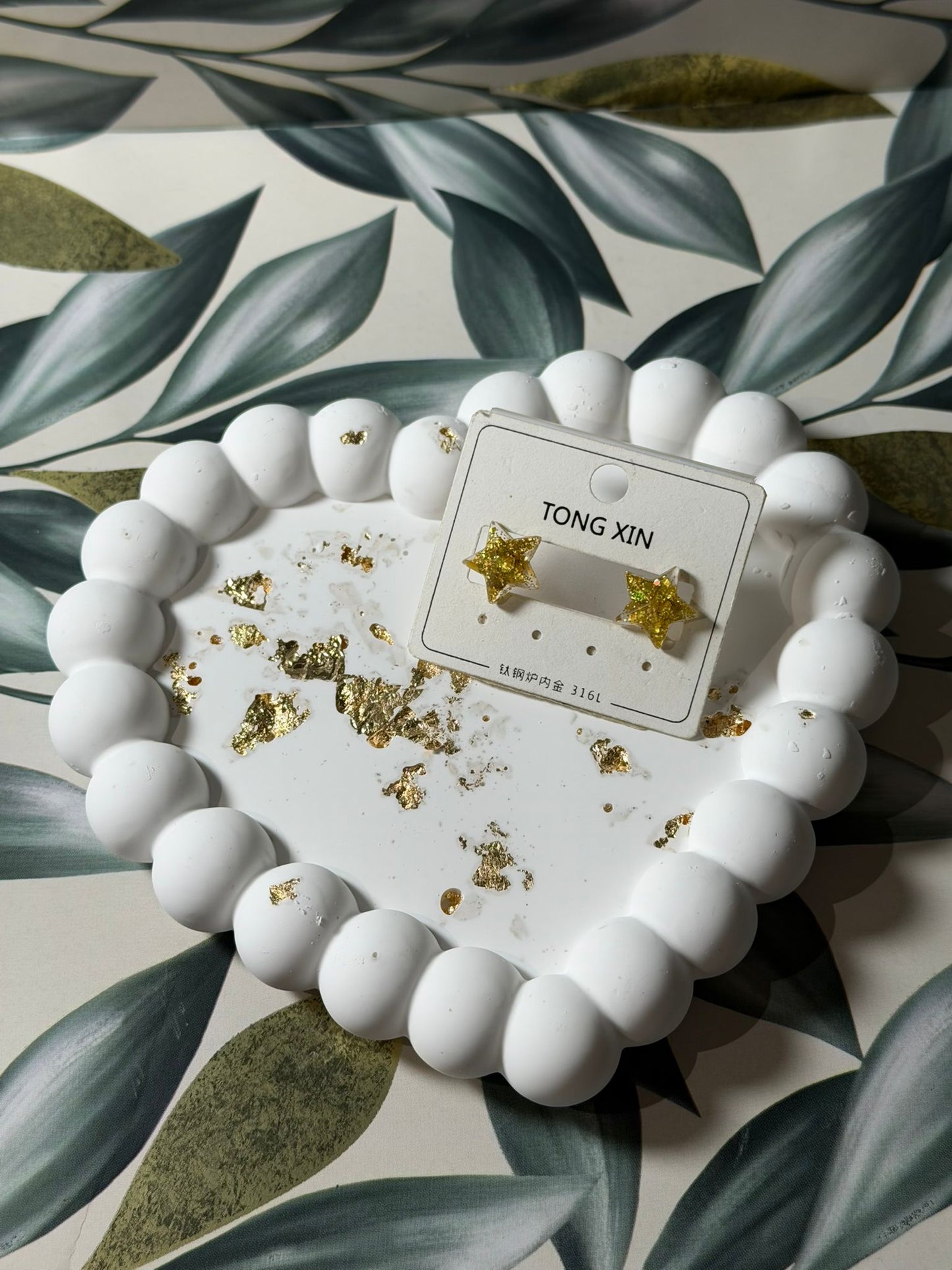 Luxury White Bubble Coaster Set of 3 – Handmade Nordic Trinket Tray – Modern Aesthetic Jewelry Dish