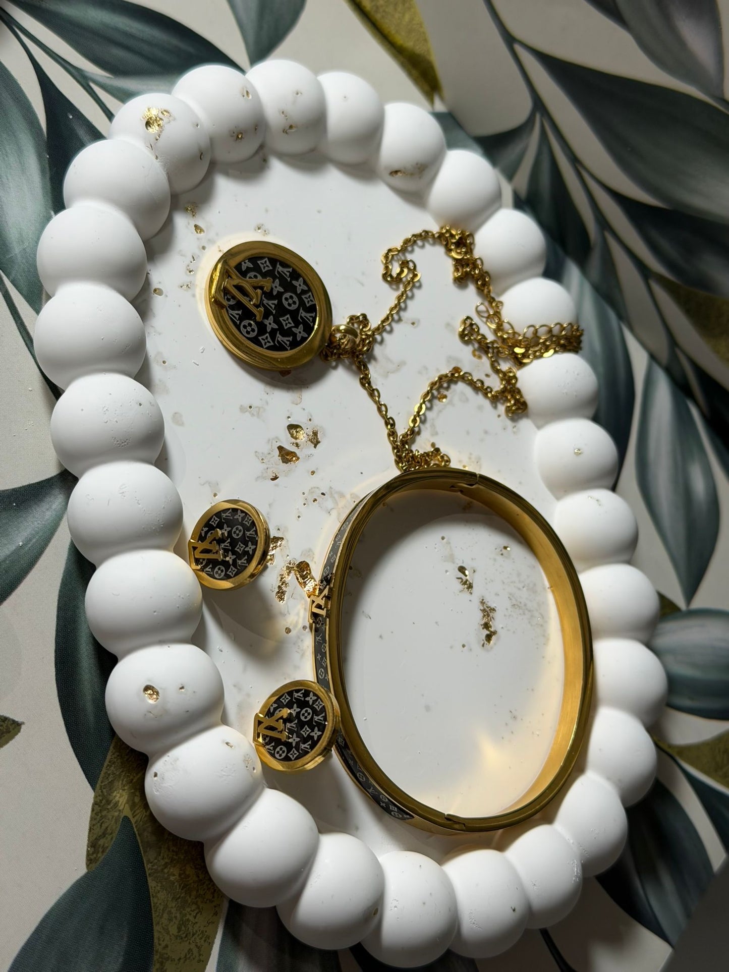 Luxury White Bubble Coaster Set of 3 – Handmade Nordic Trinket Tray – Modern Aesthetic Jewelry Dish