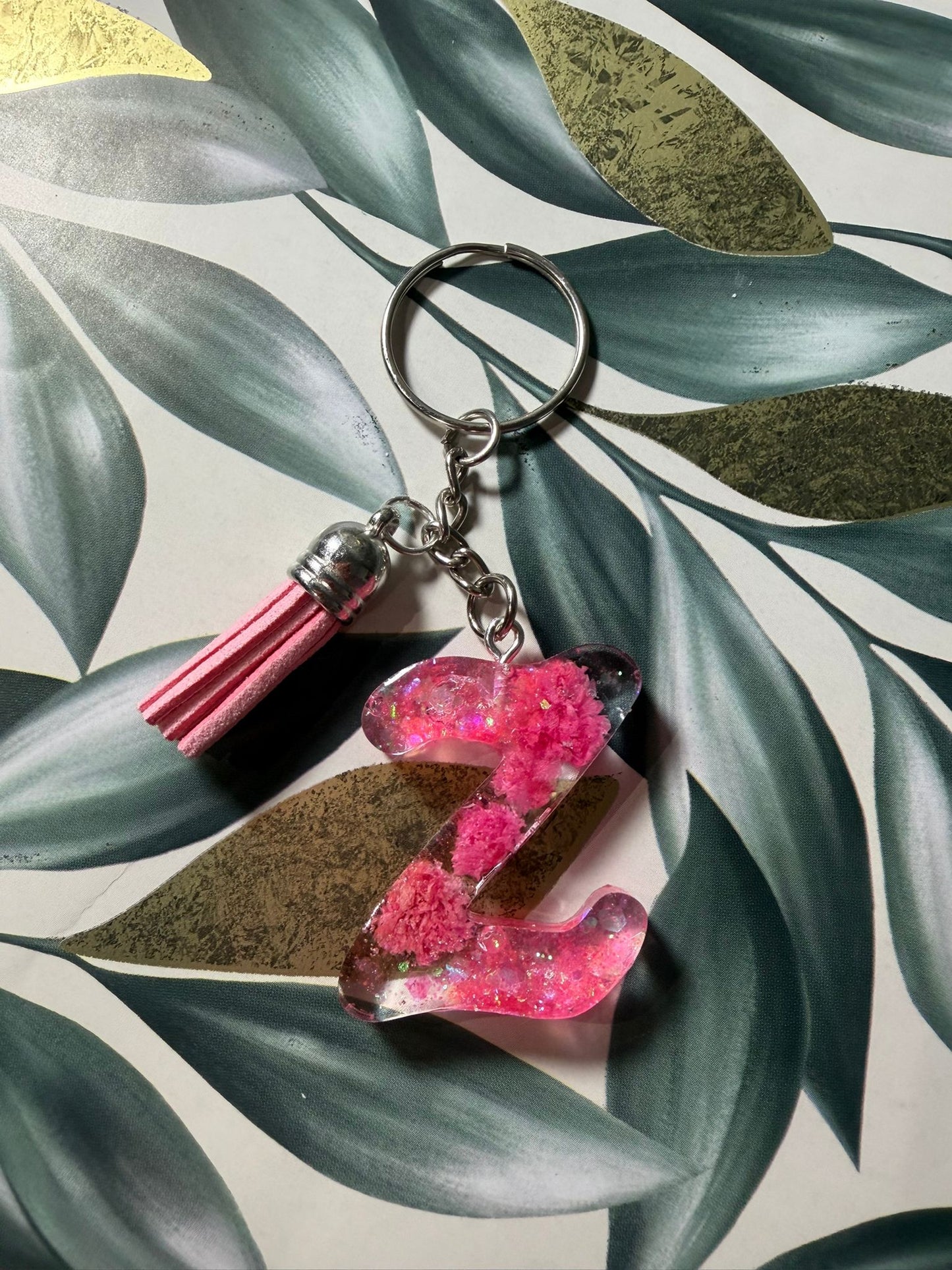 Personalized Letter Keychain A-Z Initial Charm - Custom Alphabet Bag Accessory with Tassel for Purse, Backpack & Keys